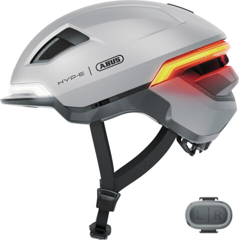 Abus HYP-E Smart Helm - Gleam Silver L / 57-61cm