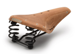 Brooks Flyer Leder Sattel mit Federung Softened Dark Tan Aged